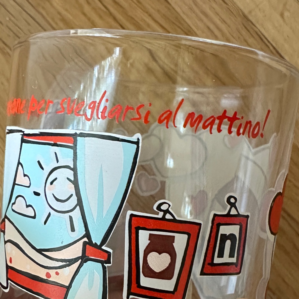 Nutella Glass 8 ounce with Italian Catchphrase from Italian Kids - Picture 6 of 8